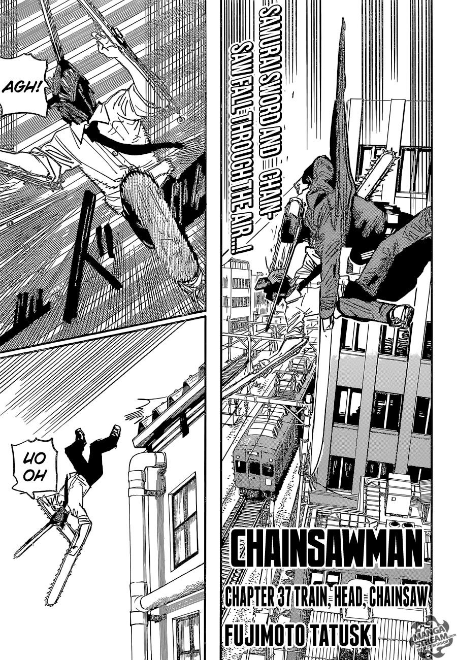Chainsaw Man Chapter 37 Train, Head, Chainsaw (Image 1)