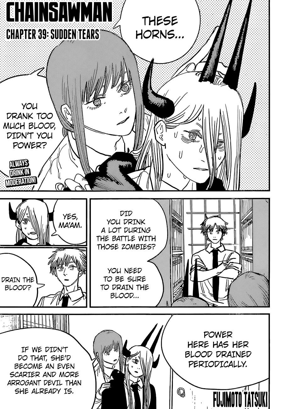 Chainsaw Man Chapter 39 Sudden Tears (Image 1)