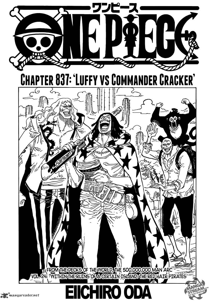 Chapter 837 - Luffy vs Commander Cracker (Image 1)